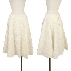 토리코 콤데 갤슨 트리코 스페셜 tricot COMME des GARCONS tricot Special 플라워 테이프 메쉬 레이어드 스커트 아이보리 S