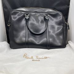 Paul Smith シティエンボス レザートートバッグ ブラック、ネイビー