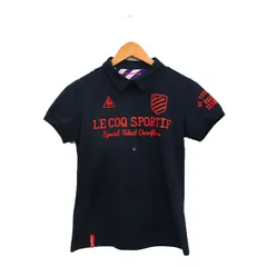 ルコックスポルティフ le coq sportif ゴルフウェア ポロシャツ 半袖 ロゴ M ネイビー 紺 /KT32
