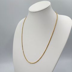 48.5cm K18 ベネチアンチェーン ネックレス 中折れ金具 ジュエリーマキ 