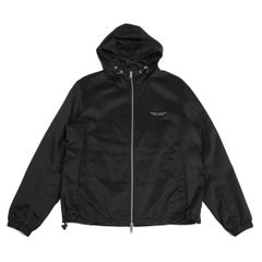 아르마니 익스체인지 ARMANI EXCHANGE 폴리 로고 프린트 더블 Zip 윈드 브레이커 블랙 M