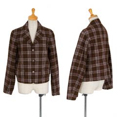 Tricom De Galson Tricot COMME des GARCONS 코튼 체크 3B 재킷 차 M