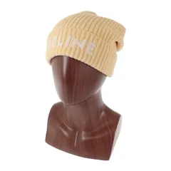 セリーヌ CELINE リブ編みロゴニット帽 2AH35423P ニットキャップ ウール イエロー レディース メンズ【中古】【Aランク】のサムネイル