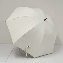 完全遮光日傘 芦屋ロサブラン USED美品 ショートサイズ アイボリー 遮光 遮熱 UV 50cm S3970のサムネイル