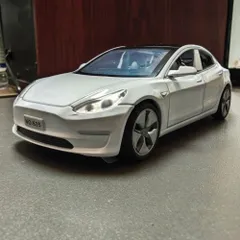 テスラ モデルスリー 1/32 合金 シミュレーション 車おもちゃ 模型 ホワイトのサムネイル