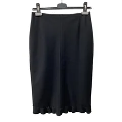 ルイヴィトン　LOUIS VUITTON　スカート　フリル　バックジップ　ブラック　ウール/シルク　＃38サイズのサムネイル