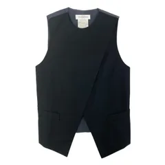 6b12 BALENCIAGA バレンシアガ 変形ジレベスト ノースリーブカットソー 36サイズ ブラック ウール100％ レディース 女性用u02tのサムネイル