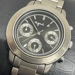 (r)agnis b. アニエスベー 腕時計 クォーツ クロノグラフ SEIKO製造 V654-6110 不動品/3408のサムネイル