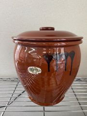 常滑焼 久松窯 丸壺 8号 蓋＋重石つき 梅干し容器 かめ 甕 漬物容器