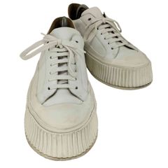 正規品 JIL SANDER ジルサンダー スニーカー40 ホワイト ベージュ