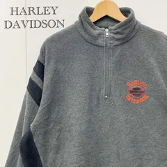 HARLEY-DAVIDSON ハーレー ダビッドソン ハーフジップ フリース グレー ブラック 長袖 メンズ _208023のサムネイル