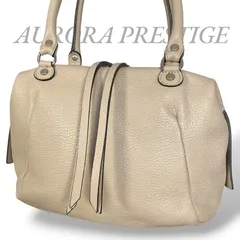 【MY0760】AURORA PRESTIGE オーロラプレステージ トートバッグ ハンドバッグ レザー アイボリー 肩掛け 手提げ 鞄 レディース ファスナーのサムネイル