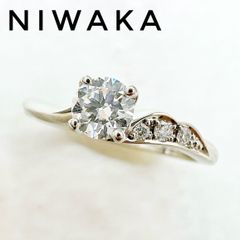 ニワカ 俄 Pt ダイヤモンド リング ことほぎ ハーフ 定価38万 - メルカリ