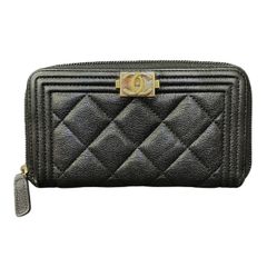 ボーイシャネル CHANEL マトラッセ ミディアムラウンドジップ 