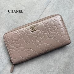 CHANEL カメリア ラウンドファスナー ココマーク　財布 CHANEL シャネル カメリア ココマーク ラウンドファスナー長財布