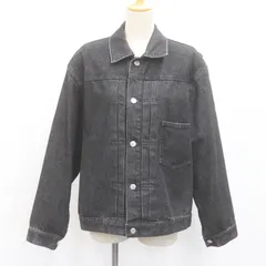 ITRGO14LKD1C A.P.C アーペーセー ウォッシュド ブラック デニム ジャケット Gジャン 綿100％ 刻印 ボタン ポケット メンズ サイズ Mのサムネイル