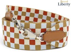 [Like New] Hermes Bandoulière Sangle Maxi Quadrille 50mm Shoulder Strap (Non-Adjustable) Checkered Pattern Chai Nata Blue Brume Gold Brown Silver Hardware Toile Swift U Stamp