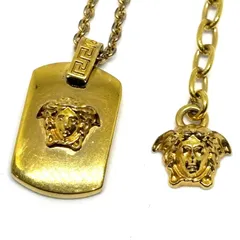 VERSACE ヴェルサーチ メデューサ グレカモチーフ ユニセックス プレート ネックレスのサムネイル