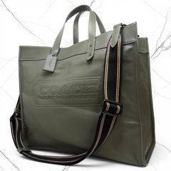 コーチ ハンプトンズ スエード×レザー トートバッグ A4収納可 肩掛け