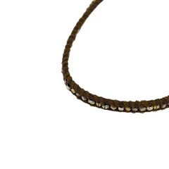Chan Luu(チャンルー) ネックレス美品  - レザー ダークブラウン×シルバー×ゴールドのサムネイル