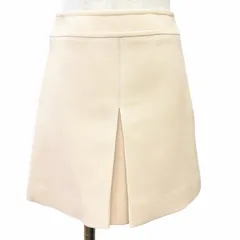 未使用品△CELINE セリーヌ 25SS 2J8330794 トラペーズ ミニスカート ウール シルク クリーム 36 イタリア製 正規品 レディース オススメ◎のサムネイル