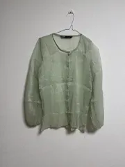 ZARA シースルー ブラウス S