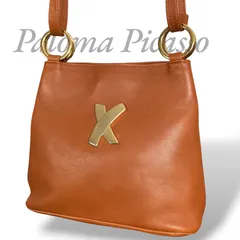 【MY0758】Paloma Picasso パロマピカソ トートバッグ ショルダーバッグ 肩掛け 斜め掛け キャメル ブラウン レザー ゴールド金具のサムネイル