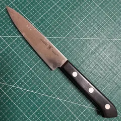ヘンケルス★ペティナイフ★125mm★ステンレス★両刃★小型包丁★木製柄★刻印★インターナショナル★再生ベース★要研ぎ★DIY★サビ取り★研ぎ練習★Henckels★Knifeのサムネイル