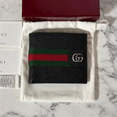 極美品 GUCCI 二つ折り札入れ 408827 シマ ウェブライン 195 - メルカリ