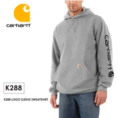 ★新品未使用★【Carhartt】K288 Loose Fit Midweight Logo Sleeve Graphic Sweatshirt フード付き プルパーカー PK