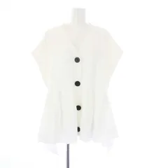 アドーア ADORE 24SS タフタペプラムカーデ カーディガン ニット 切替 ノースリーブ 38 M 白 ホワイト 531-4270619 /KHのサムネイル