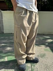 リネン混 ワイドカーゴパンツ 1990年代 白色 - メルカリ
