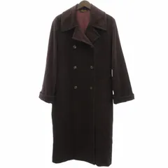ブルックスブラザーズ BROOKS BROTHERS 美品 ダブルチェスターコート ジャケット ウールメルトン ベルト付き 9 紫 パープル 0428 ■GY09のサムネイル