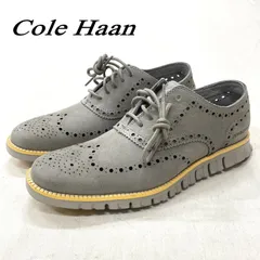 【美品】COLE HAAN ZEROGRAND コールハーン ウィングチップ 8M 26.5㎝ GRY/グレー