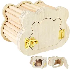 ＭＯＮＯＳＴＯＲＥ MONOSTORE ハムスター 家 木製 ハウス 飼育 小屋 巣箱 ペットハウス ハムスターハウス (ブラウン)のサムネイル
