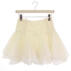 파퍼 furfur 24AW 프릴드 레이프 스카 쇼 팬 반바지 리본 F 화이트 RWFP244049 / BM