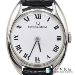 腕時計 稼働 UNIVERSAL GENEVE ユニバーサルジュネーブ 842606 手巻き 白色文字盤 ギャラ ベルト社外 ok1444のサムネイル