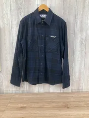 OFF-WHITE オフホワイト ネルシャツ 長袖  ブラック/ネイビー Lサイズ 平塚店　衣料品　㊴のサムネイル