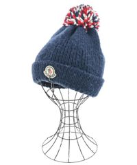 MONCLER ニット帽 ビーニー ブラック - メルカリ