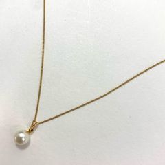 ジュエリーマキ アコヤ真珠 7mm パール ネックレス 18K イエロー