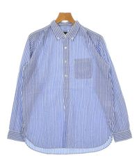 RRL ダブルアールエル 長袖シャツ ノーカラー ストライプ ラルフ