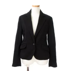 グリーンレーベルリラクシング ユナイテッドアローズ green label relaxing ジャケット テーラード 1ボタン 36 黒 ブラック ☆ONS☆ /hk0323のサムネイル