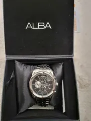 SEIKO ALBA クロノグラフ メタル 時計 フルセット