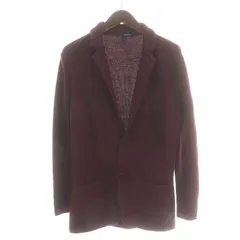 ラルディーニ LARDINI シングルニットジャケット テーラードジャケット カーディガン 長袖 ウール S ボルドー ワインレッド JSLJM70 /NW38のサムネイル