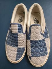 VANS スリッポン ネイビー チャイナボタン【国内正規品】 - メルカリ