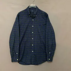 M ポロラルフローレン パープル グリーン チェック シャツ