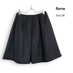 René ルネ新品未使用ダークブラウンギャザースカート サイズ38 ・11号