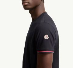 MONCLER モンクレール ロゴ ワッペン リブ Tシャツ 黒 L - メルカリ