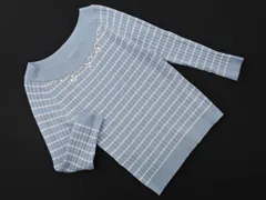 any SiS エニィスィス ストライプ ニット カットソー size2/水色 ■◇ レディースのサムネイル