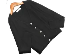 MISCH MASCH ミッシュマッシュ ビジューボタン Vネック カーディガン sizeM/黒 ■◇ レディースのサムネイル